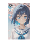 smiling, beautiful girl（個別スタンプ：7）