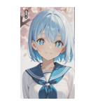 smiling, beautiful girl（個別スタンプ：15）