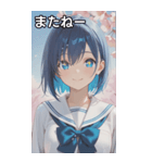 smiling, beautiful girl（個別スタンプ：19）