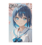 smiling, beautiful girl（個別スタンプ：32）