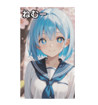 smiling, beautiful girl（個別スタンプ：34）