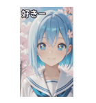 smiling, beautiful girl（個別スタンプ：36）