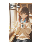 Smiling knit beautiful girl（個別スタンプ：9）