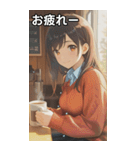 Smiling knit beautiful girl（個別スタンプ：27）