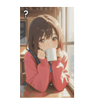 Smiling knit beautiful girl（個別スタンプ：30）