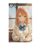 Smiling knit beautiful girl（個別スタンプ：38）