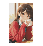 Smiling knit beautiful girl zero（個別スタンプ：1）