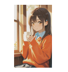 Smiling knit beautiful girl zero（個別スタンプ：2）