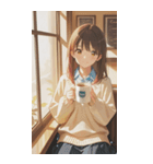 Smiling knit beautiful girl zero（個別スタンプ：9）