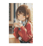 Smiling knit beautiful girl zero（個別スタンプ：17）