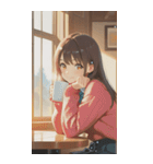Smiling knit beautiful girl zero（個別スタンプ：21）