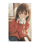 Smiling knit beautiful girl zero（個別スタンプ：22）