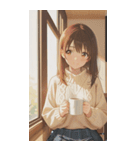 Smiling knit beautiful girl zero（個別スタンプ：25）