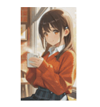Smiling knit beautiful girl zero（個別スタンプ：32）