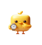 ブロックひよこ 絵文字スタンプ（個別スタンプ：6）