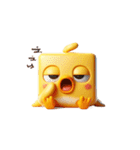 ブロックひよこ 絵文字スタンプ（個別スタンプ：14）