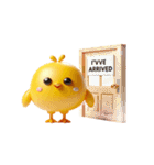 ブロックひよこ 絵文字スタンプ（個別スタンプ：21）