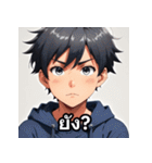 元気な男の子のタイ語スタンプ（個別スタンプ：34）