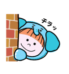 ハーフアップの女の子 その③（個別スタンプ：1）