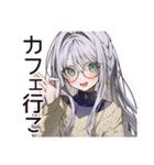 雨カフェの読書女子☆（個別スタンプ：6）