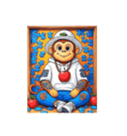 刺青monkeyパズル2（個別スタンプ：1）