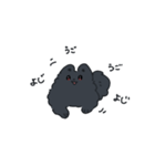 様子のおかしい黒ポメ（個別スタンプ：8）