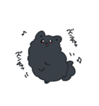 様子のおかしい黒ポメ（個別スタンプ：9）