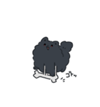 様子のおかしい黒ポメ（個別スタンプ：19）