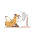 うごくきつね（夏っぽい）（個別スタンプ：1）