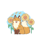 うごくきつね（夏っぽい）（個別スタンプ：2）