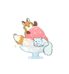 うごくきつね（夏っぽい）（個別スタンプ：3）