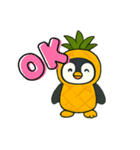 パイナップルを着たペンギン（個別スタンプ：2）