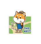 スーツ姿の柴犬シュウイチ仕事応援スタンプ（個別スタンプ：3）