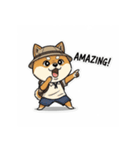 スーツ姿の柴犬シュウイチ仕事応援スタンプ（個別スタンプ：16）