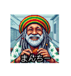ジャマイカドレッドラスタマン8bitゲーム風（個別スタンプ：30）