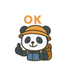 登山パンダのスタンプ（個別スタンプ：1）