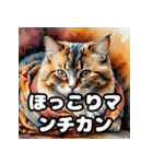 水彩タッチのマンチカン日和（個別スタンプ：7）