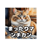 水彩タッチのマンチカン日和（個別スタンプ：24）