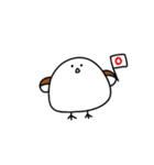 表情で伝えるシマエナガちゃん（個別スタンプ：9）
