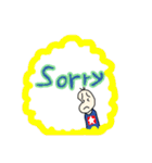 謝罪をし続ける豆蔵（個別スタンプ：34）