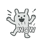 グレーなうさぎ気持ち ついにしゃべる（個別スタンプ：4）