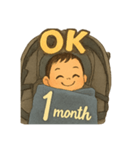1ヶ月のかわいい男の子（個別スタンプ：2）