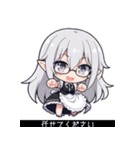 VTuberヤコちゃんSDポーズ集～黒帯字幕版～（個別スタンプ：5）