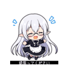 VTuberヤコちゃんSDポーズ集～黒帯字幕版～（個別スタンプ：7）