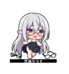 VTuberヤコちゃんSDポーズ集～黒帯字幕版～（個別スタンプ：10）