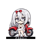 VTuberヤコちゃんSDポーズ集～黒帯字幕版～（個別スタンプ：37）