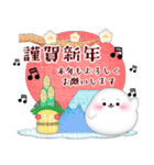 ピアノ・アザラシ/毎年使える♡年末年始4（個別スタンプ：3）