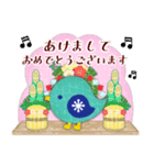 ピアノ・北欧雑貨鳥/毎年使える♡年末年始4（個別スタンプ：1）