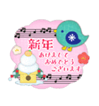 ピアノ・北欧雑貨鳥/毎年使える♡年末年始4（個別スタンプ：2）