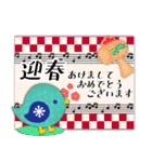 ピアノ・北欧雑貨鳥/毎年使える♡年末年始4（個別スタンプ：4）